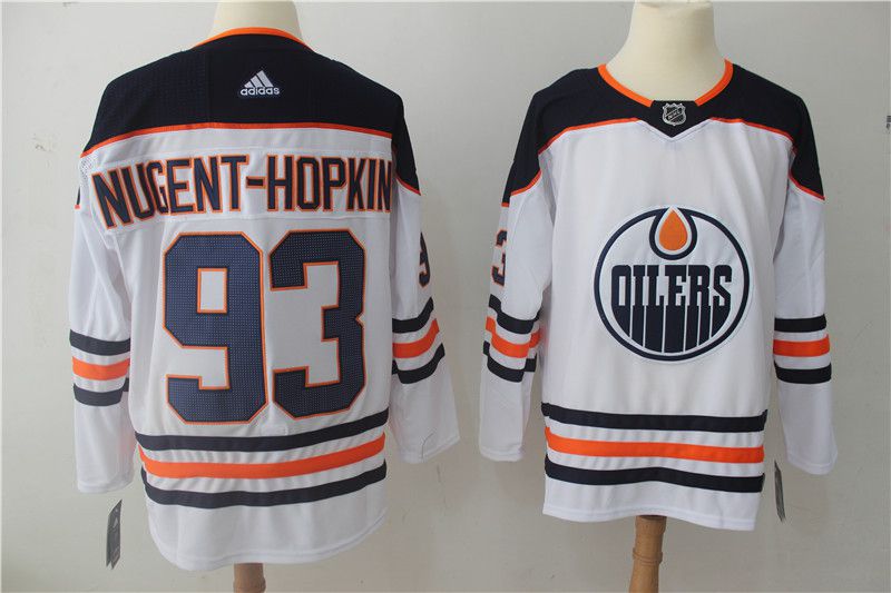 Men Edmonton Oilers #93 Nugent-hopkins White Hockey Stitched Adidas NHL Jerseys->edmonton oilers->NHL Jersey